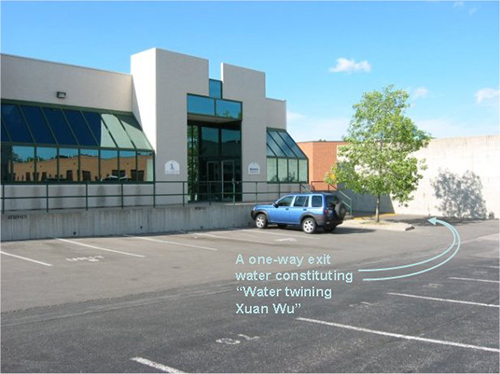 Narrow exit of water