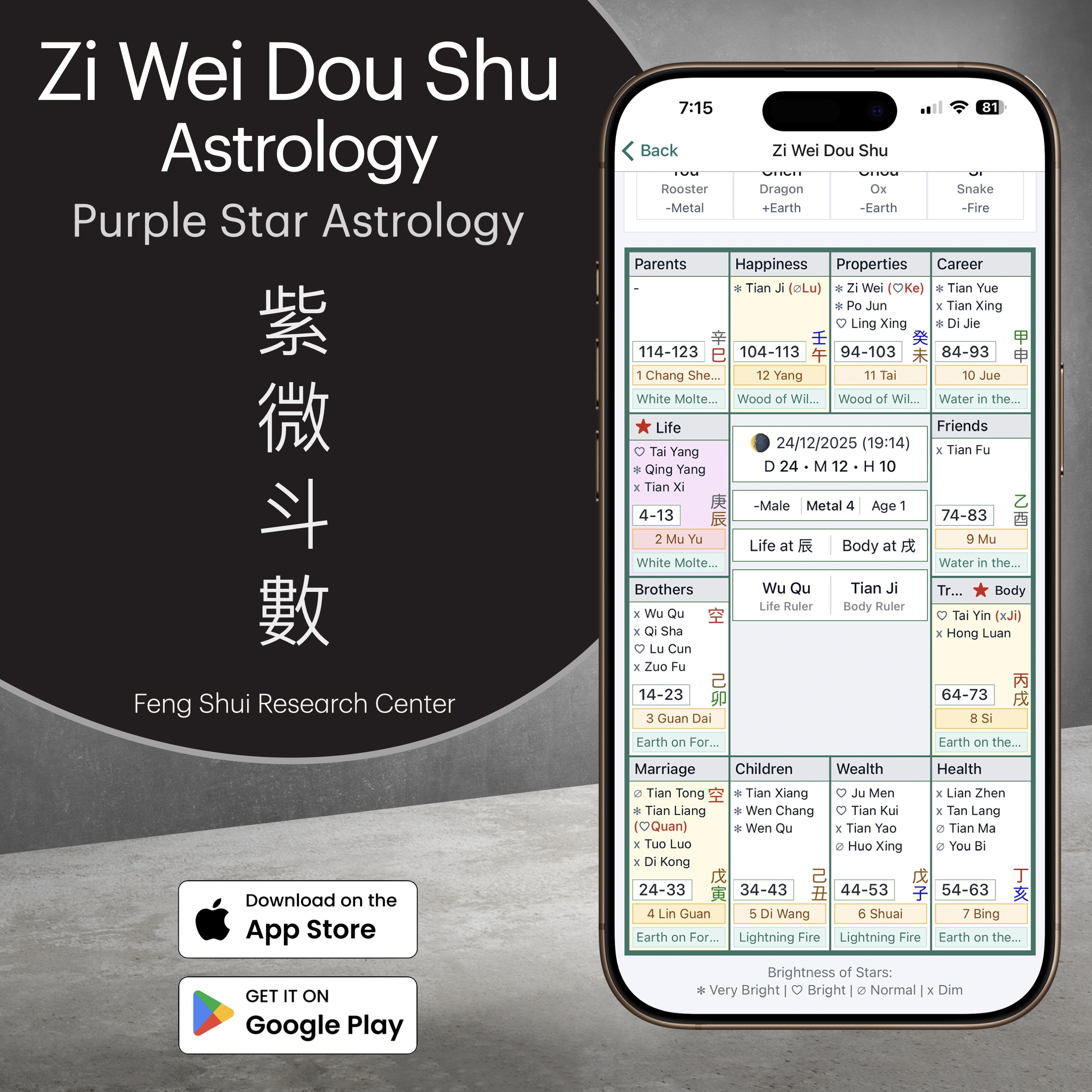 Zi Wei Dou Shu Astrology app